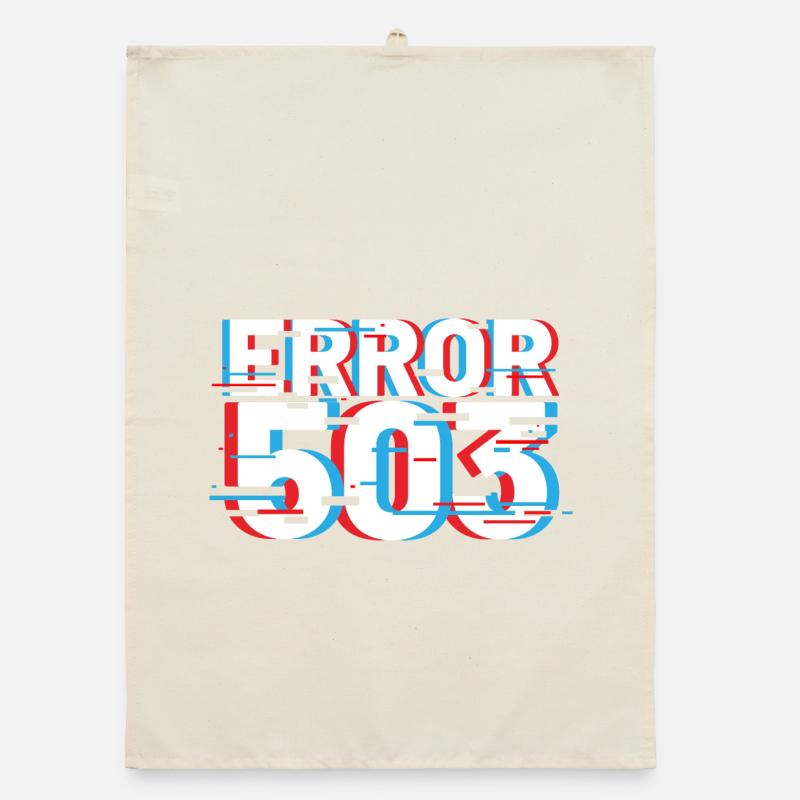Error 503 Glitch Organic dish towel