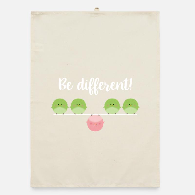 Be different! Sei einfach anders! Organic Geschirrtuch
