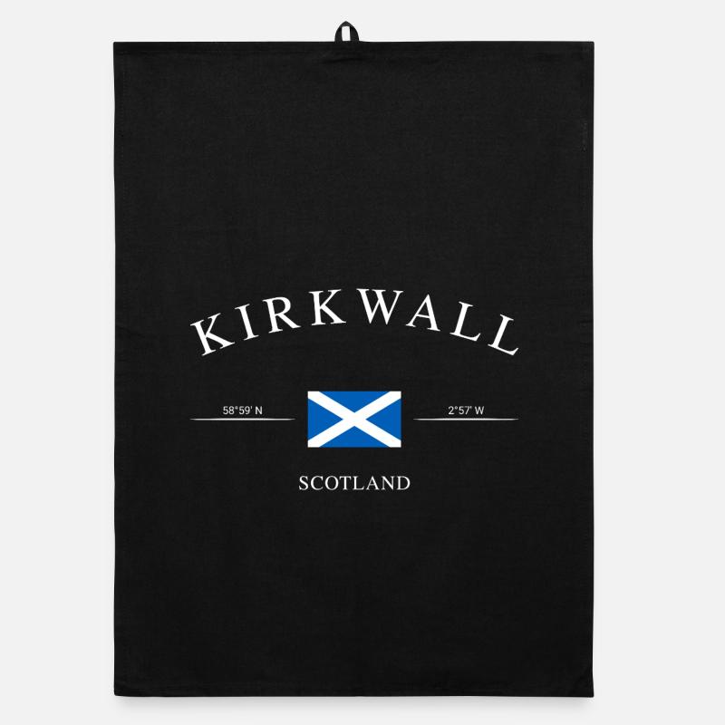 Kirkwall Schottland – Urlaub Souvenir & Geschenk Organic Geschirrtuch