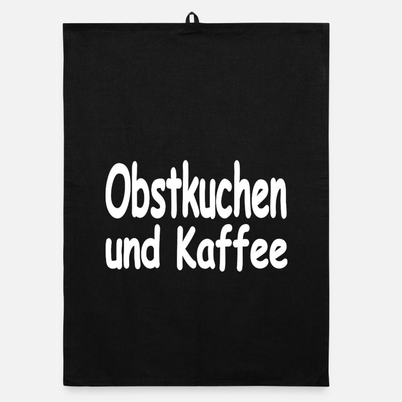 Kuchen - Organic Geschirrtuch - Schwarz