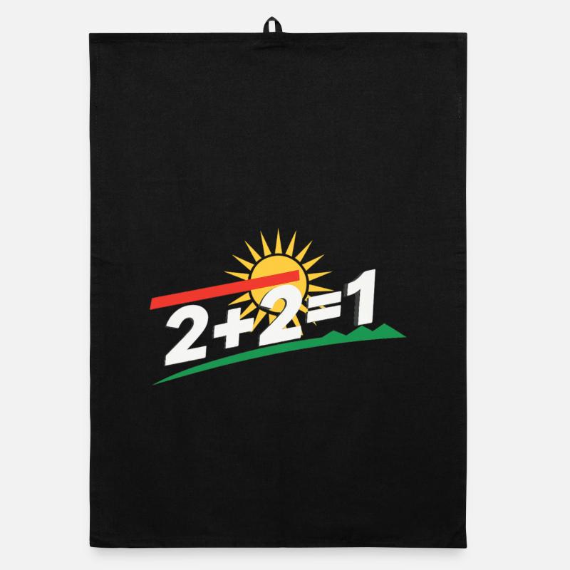 Déclaration du logo du soleil 2+2=1, Kurdistan Torchon bio