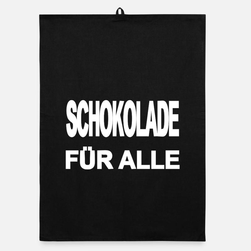 Schokolade - Organic Geschirrtuch - Schwarz
