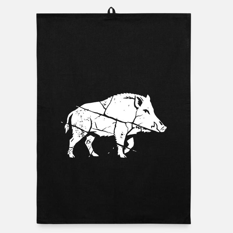 Wild Boar Mosaic Sliver Art Vector Organic dish towel