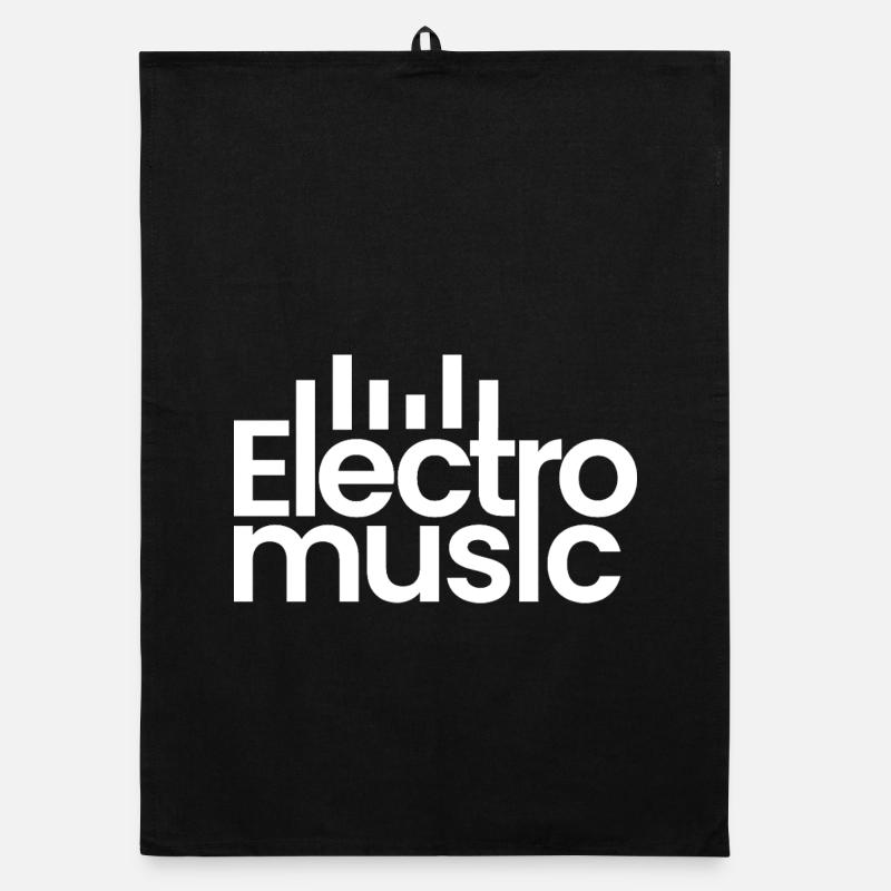 Elektro-Musik-Logo Organic Geschirrtuch