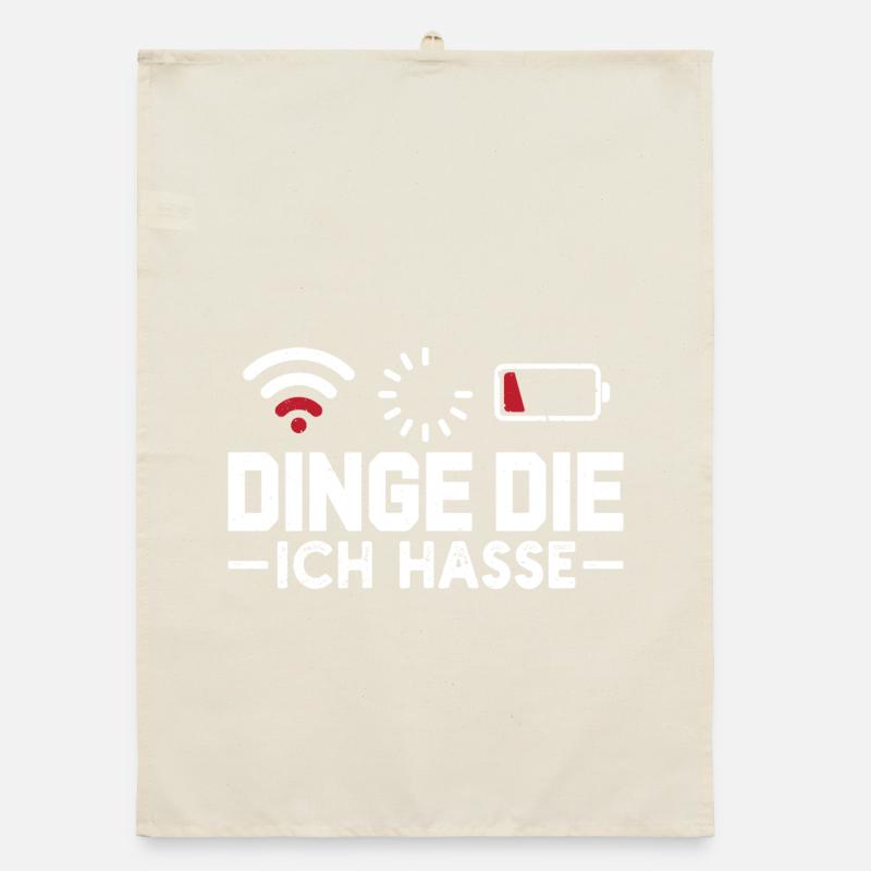 Nerd Computer DINGE DIE ICH HASSE LUSTIG Organic Geschirrtuch