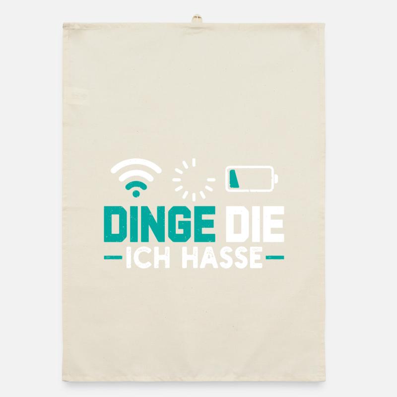 Nerd Computer DINGE DIE ICH HASSE LUSTIG Organic Geschirrtuch