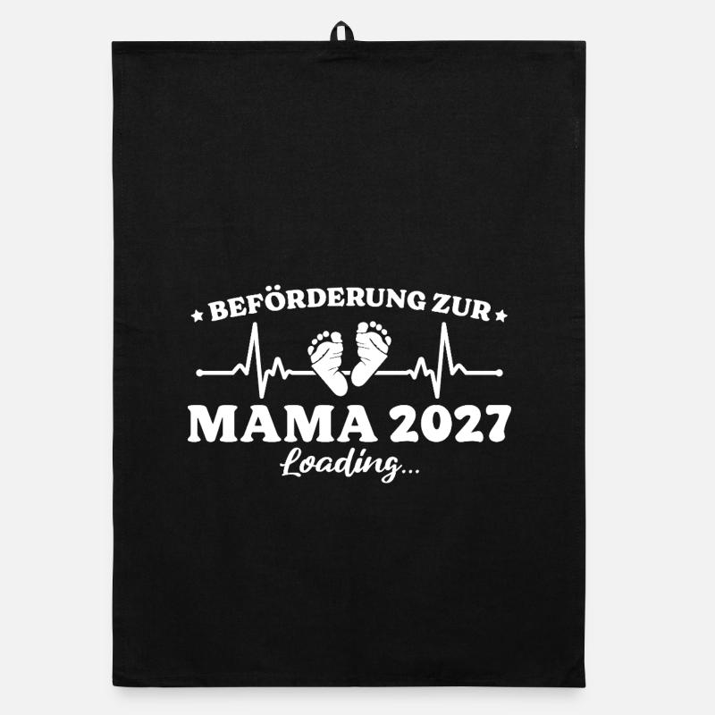 Beförderung zur Mama 2027 Loading Geschenk Organic Geschirrtuch