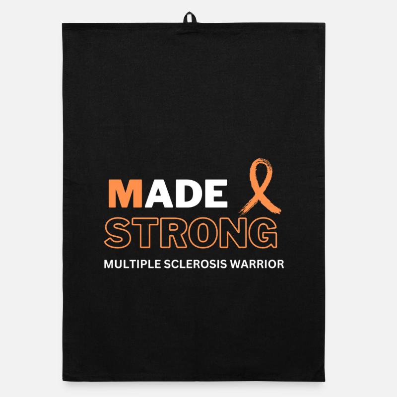 Multiple Sclerosis Strong MS Warrior Awareness Organic dish towel