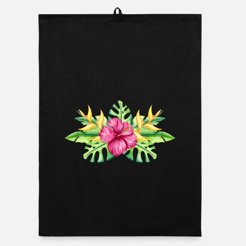 Floraison tropicale colorée Torchon bio