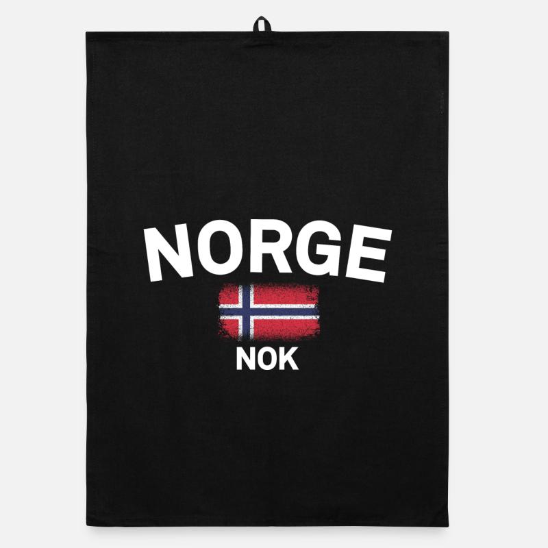 Norge NOK Flaggenemblem Organic Geschirrtuch