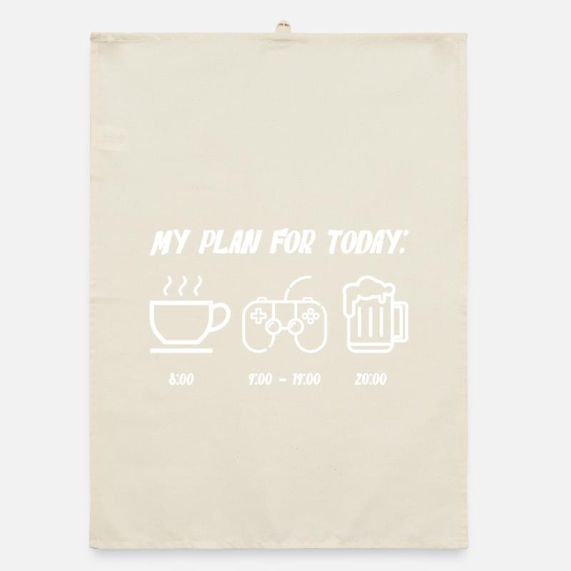 My Plan For Today: Coffee Controller Beer Organic dish towel
