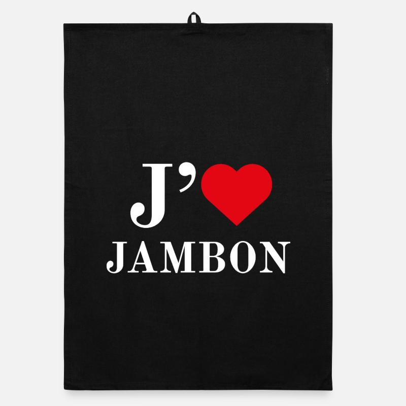 Ham Love Typography Organic dish towel