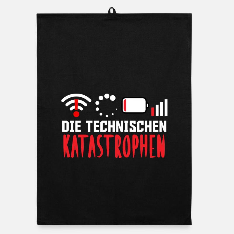 Nerd Computer THE TECHNICAL CATASTROPHES FUNNY Organic dish towel
