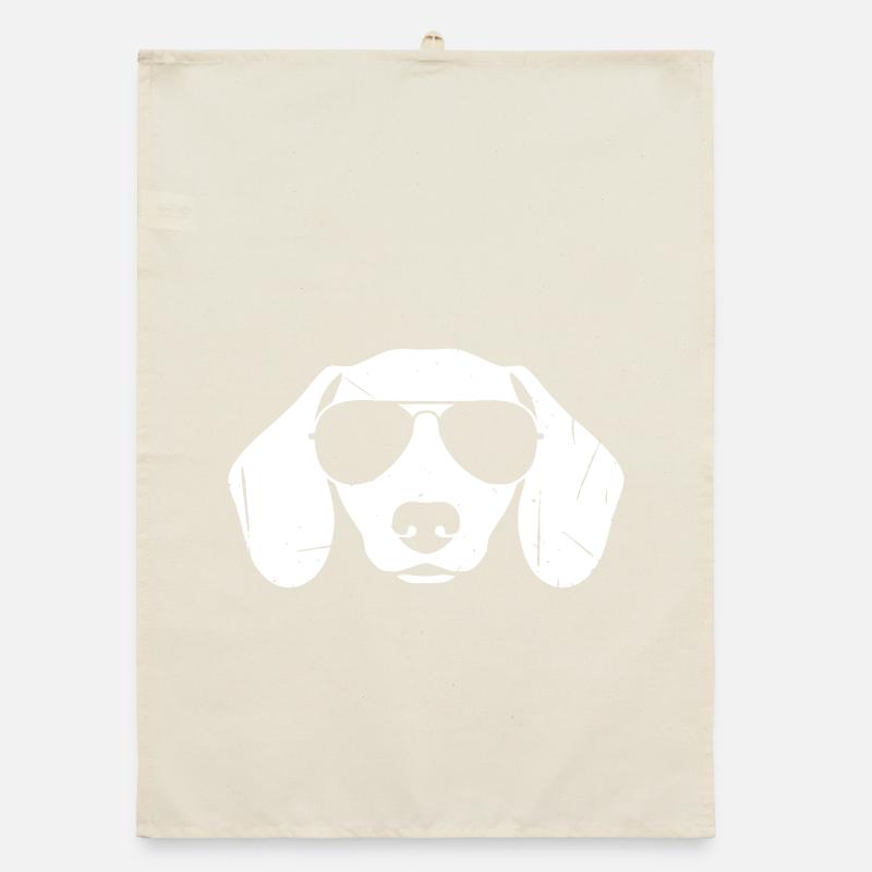 Dachshund Head Sunglasses Cool Vector Organic dish towel