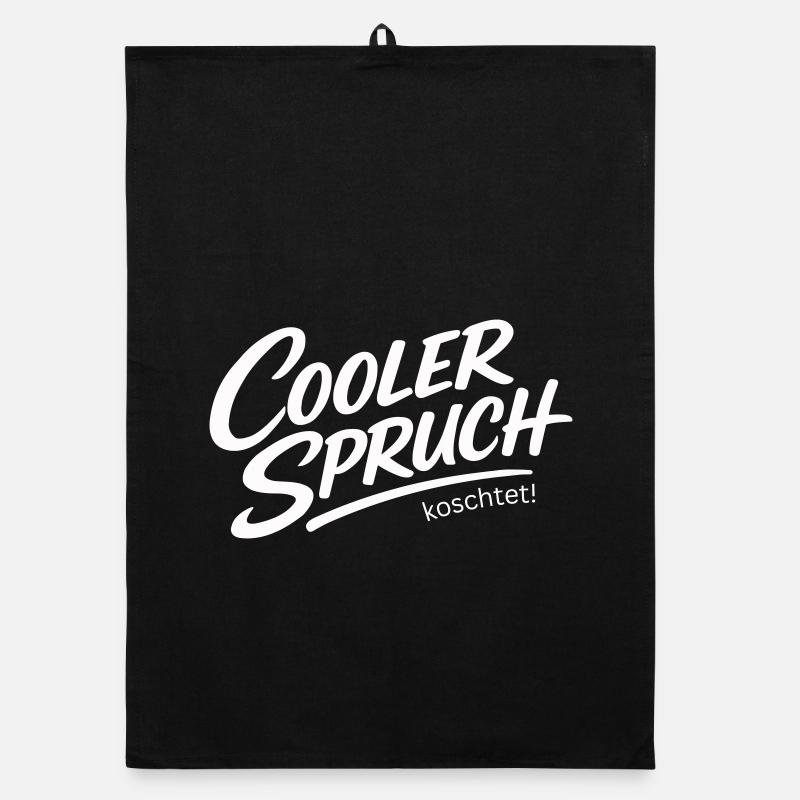 Cooler Spruch koschtet – Dialekt Ironie Design - Organic Geschirrtuch - Schwarz