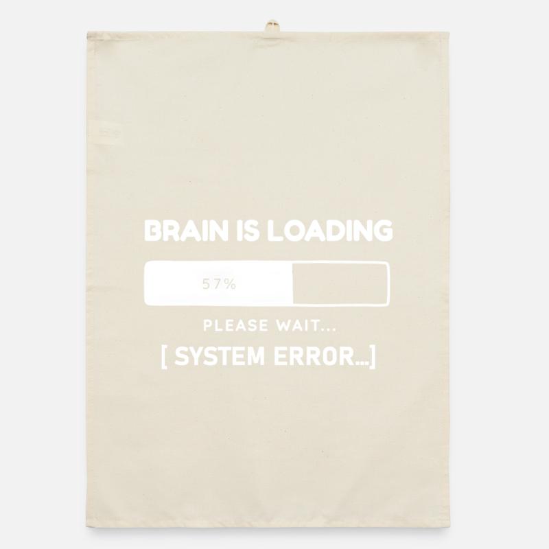Brain is Loading System Error – Lustiger Spruch Organic Geschirrtuch