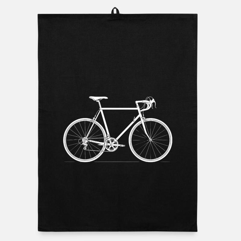 Rennrad Silhouette Design Organic Geschirrtuch