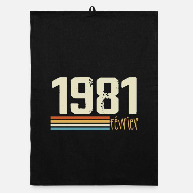 Février 1981 - Février 1981 Anniversaire 1981 Torchon bio