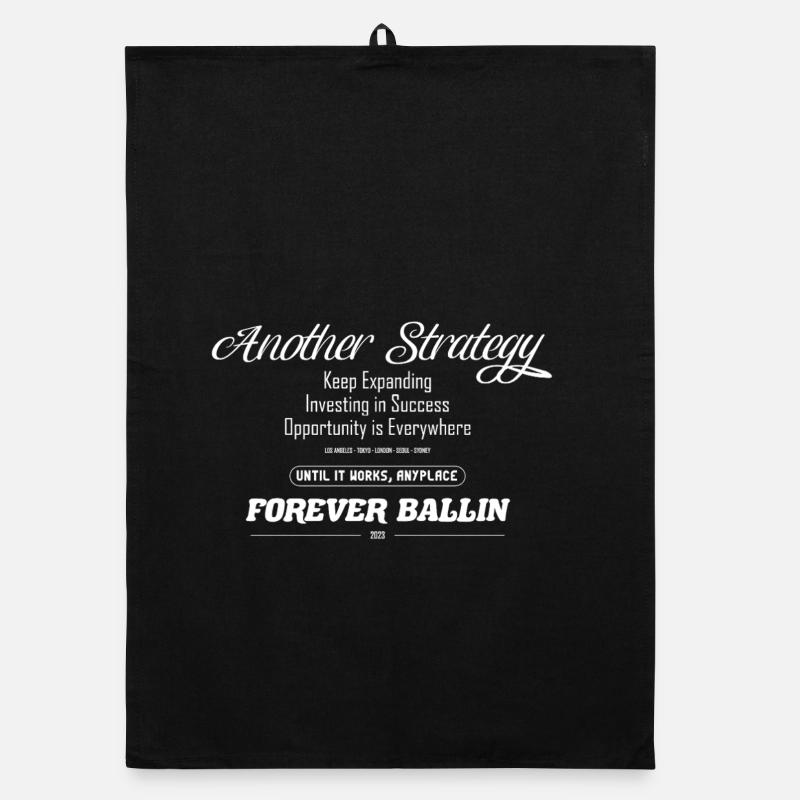 Another Strategy Forever - Organic dish towel - black