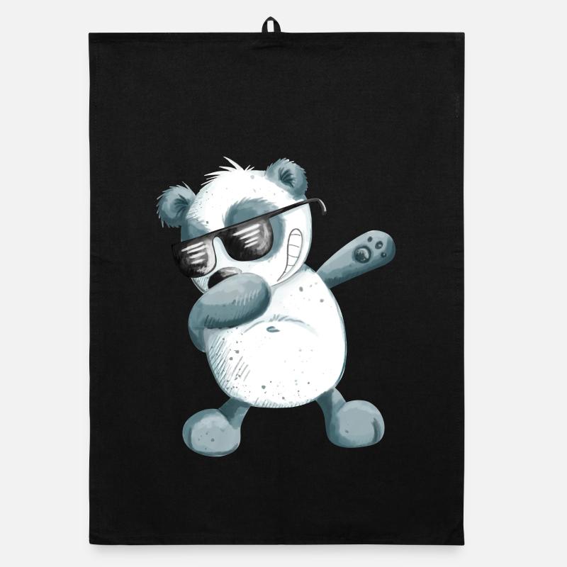 Dabbender Panda I Dab Dance Animals I Dabbing Bear Organic dish towel