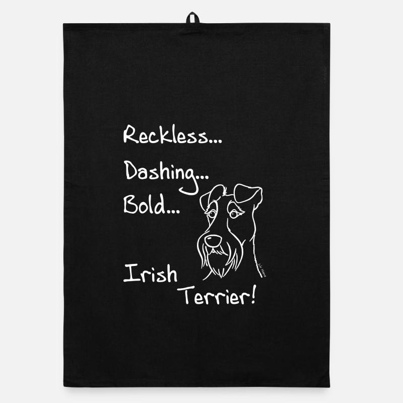 Kühner Irish Terrier - Organic Geschirrtuch - Schwarz