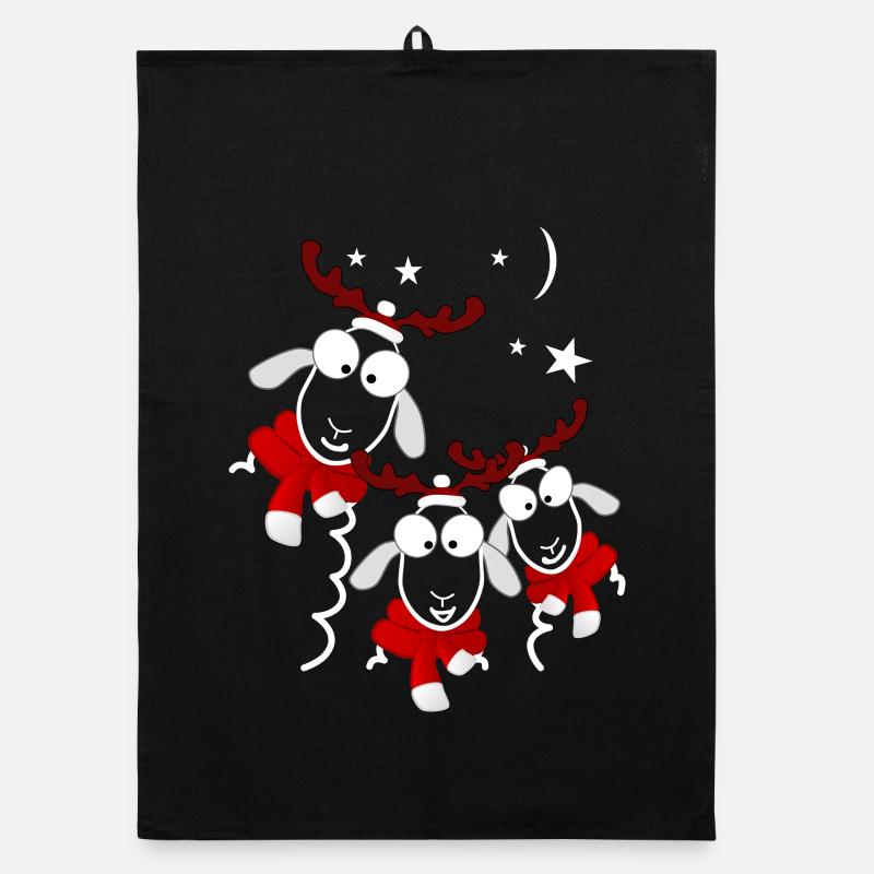 Christmas Reindeer Organic dish towel