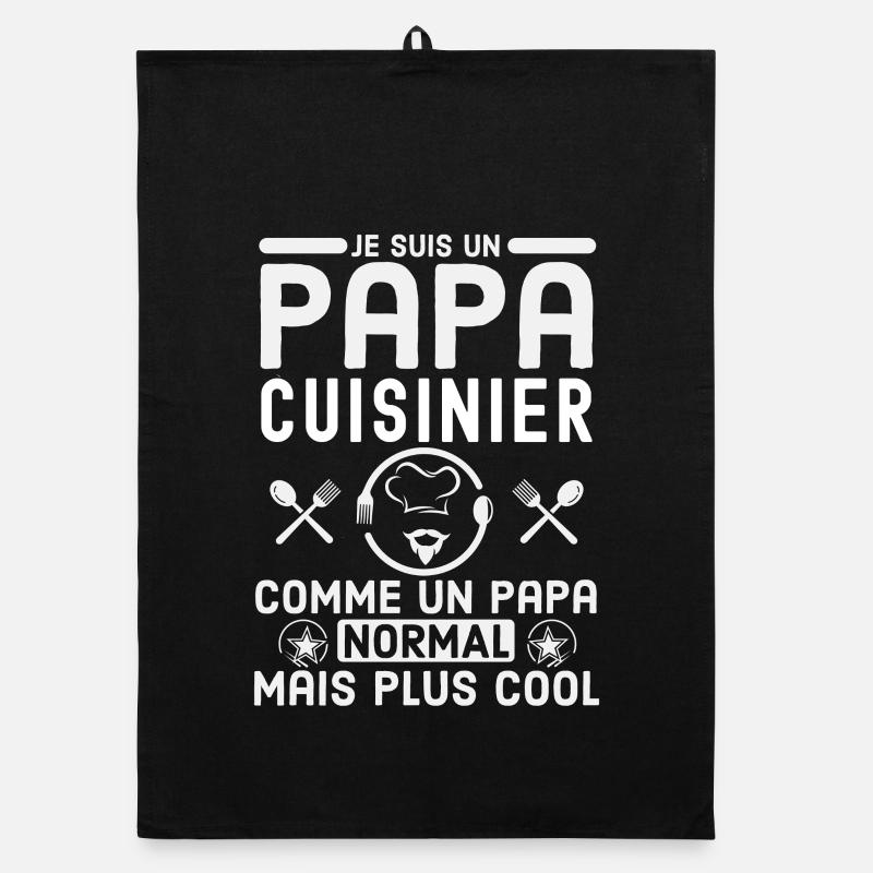 Papa cuisinier 2 Torchon bio