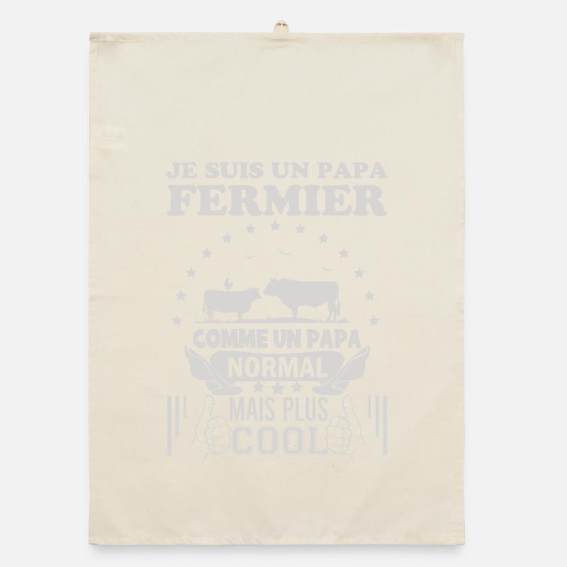 papa fermier comme un papa normal mais plus cool 1 Torchon bio