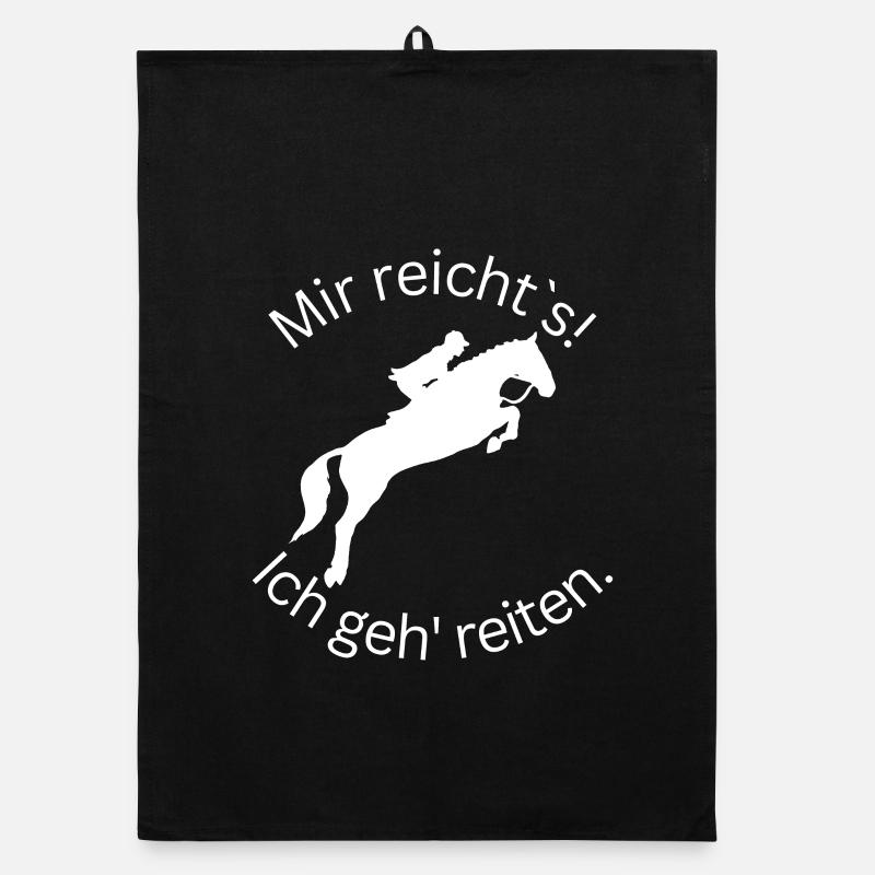 ! Mir reicht's! Ich geh reiten. - Springen Organic Geschirrtuch