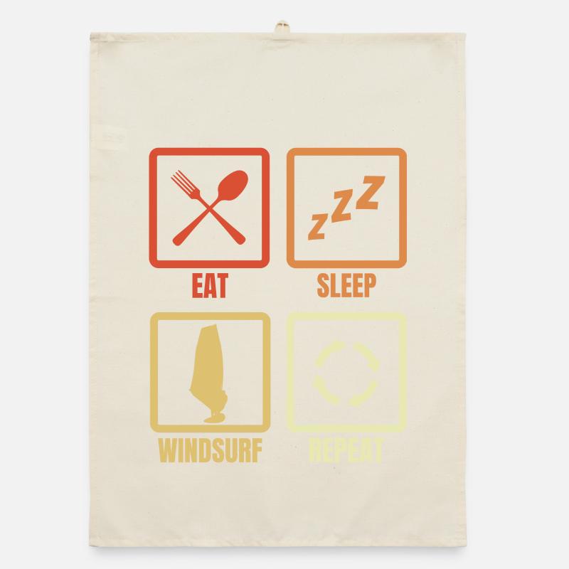 Windsurfen Zeitplan Organic Geschirrtuch