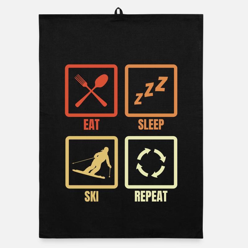 Manger, dormir, skier, répéter Torchon bio