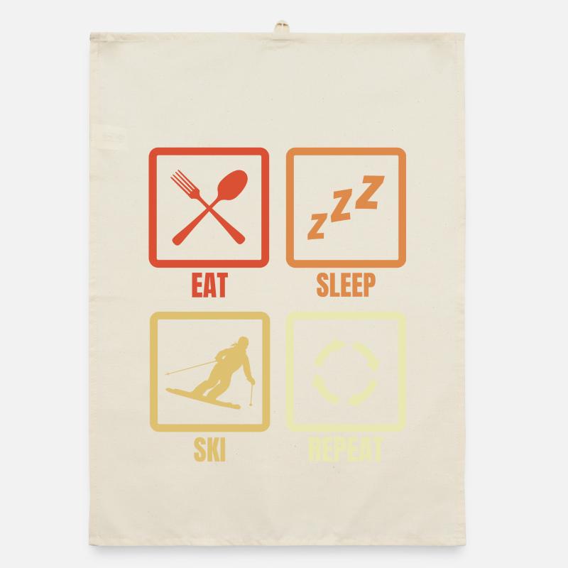 Manger, dormir, skier, répéter Torchon bio