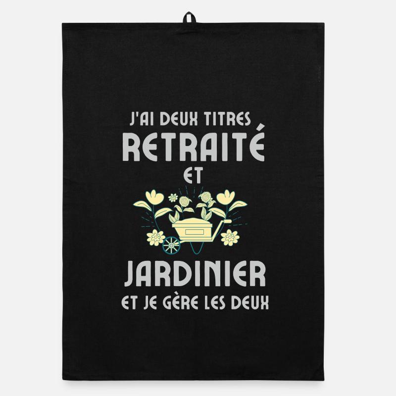 retraité et jardinier 2 Torchon bio