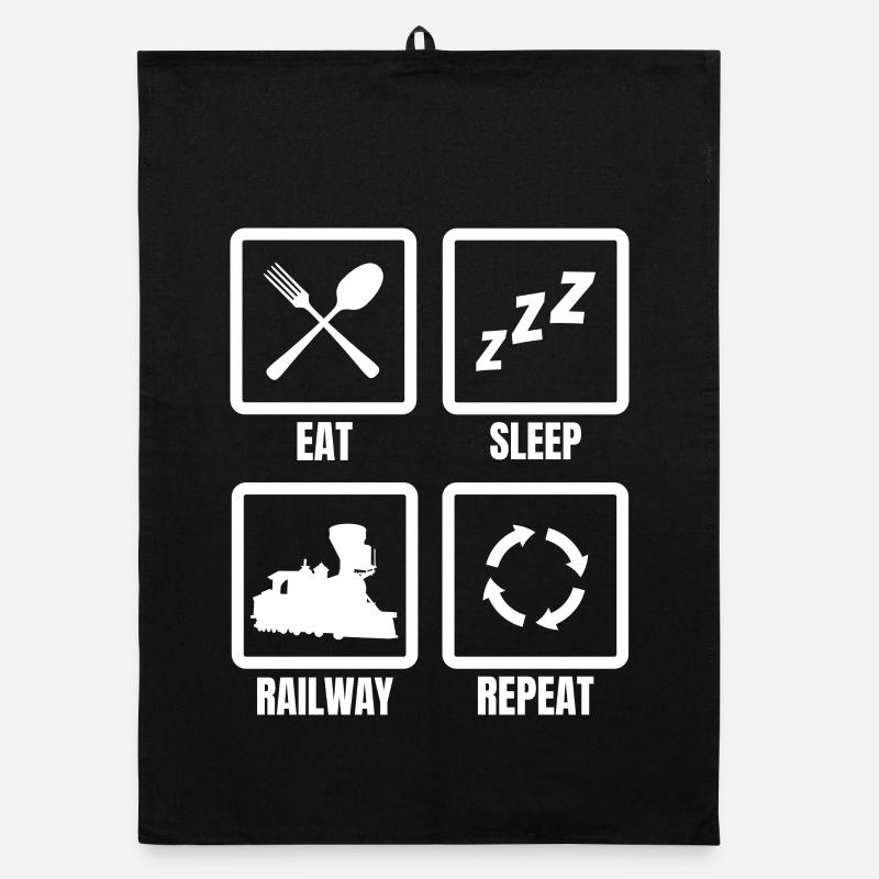 Eat Sleep Train Repeat Organic dish towel