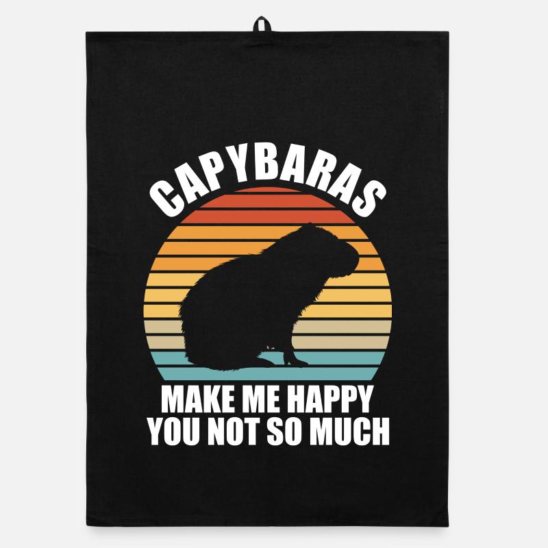 Capybara Zoo Animal Design Organic dish towel