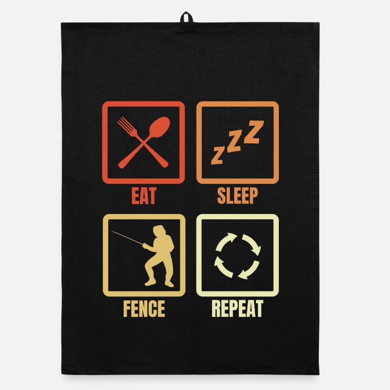 Manger, dormir, escrimer, répéter Torchon bio