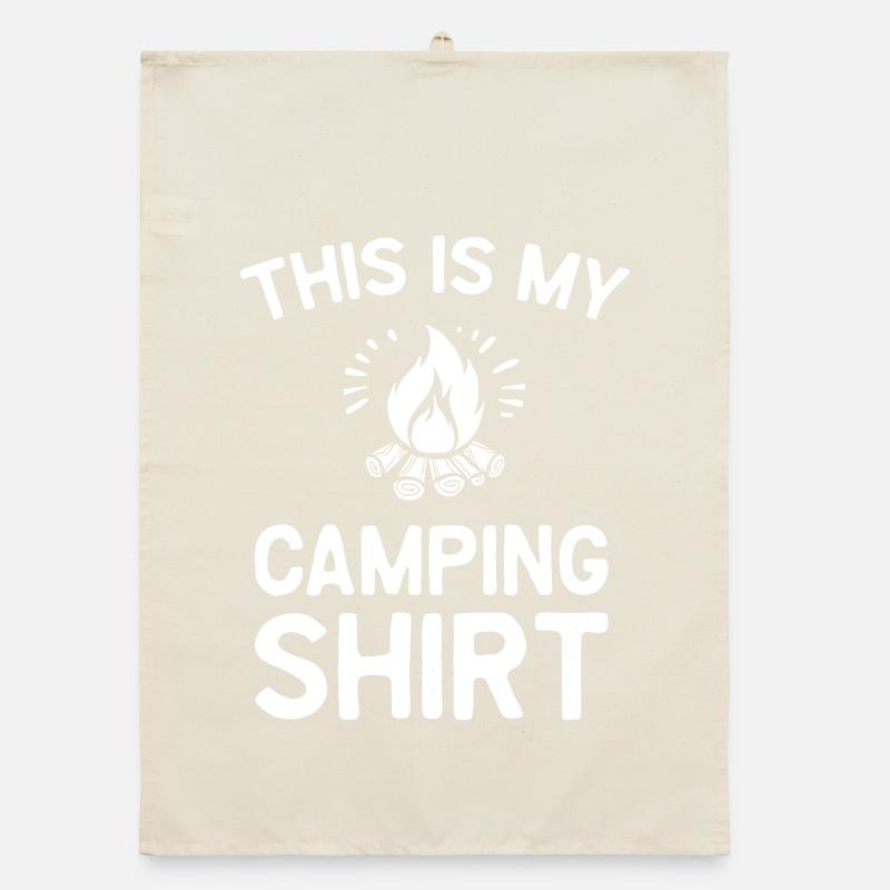 This is My Camping Shirt Organic dish towel