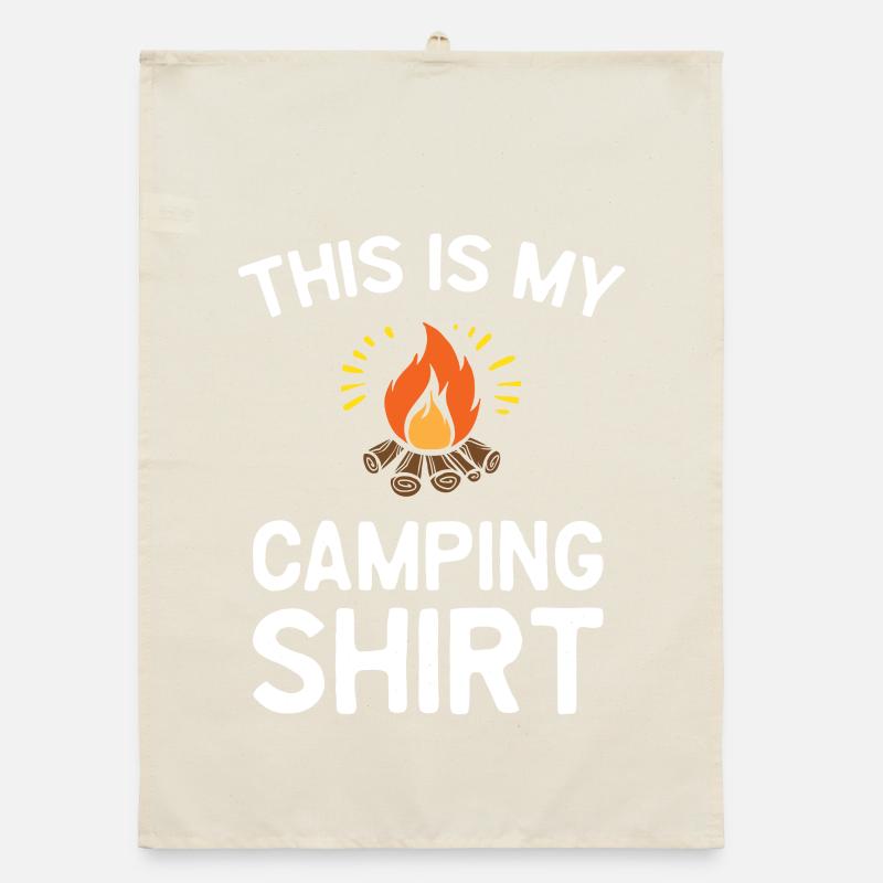 This is My Camping Shirt Organic dish towel