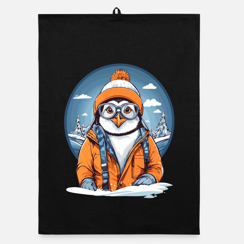 Cute Penguin Organic dish towel