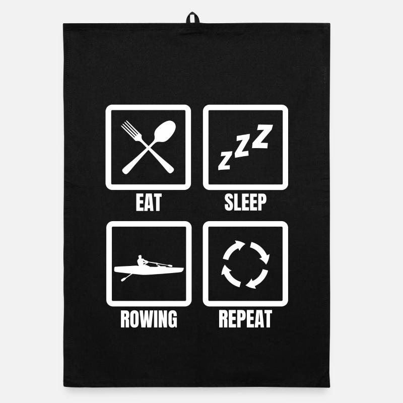 Eating, sleeping, rowing, repeating Organic dish towel