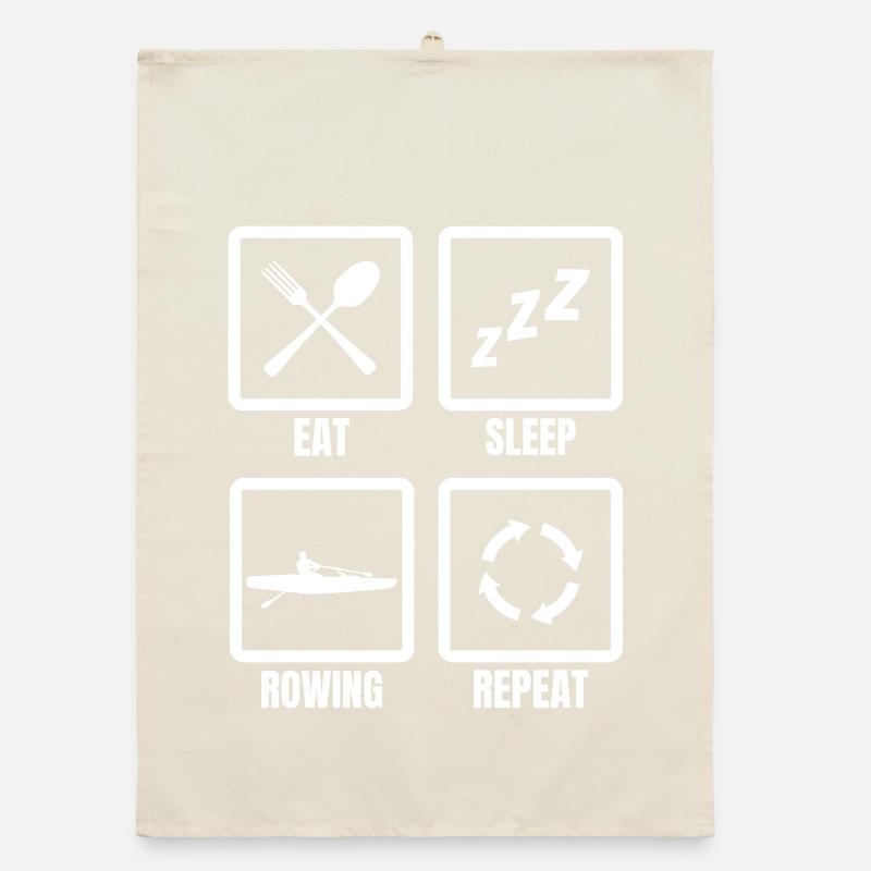 Eating, sleeping, rowing, repeating Organic dish towel