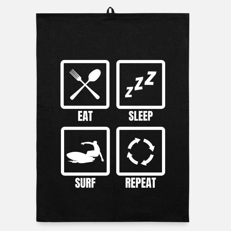 Eating, sleeping, surfing, repeating Organic dish towel