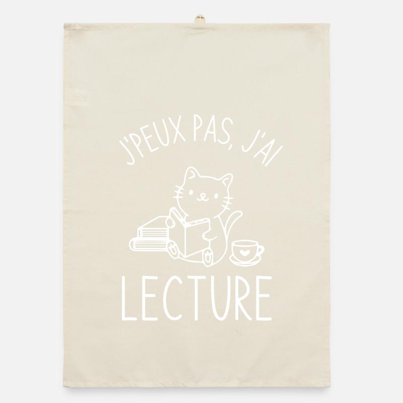 Lecture café chat mignon Torchon bio