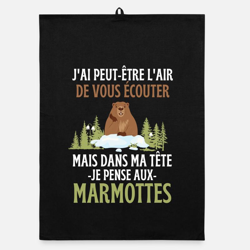 Dans ma tête je pense aux marmottes Torchon bio