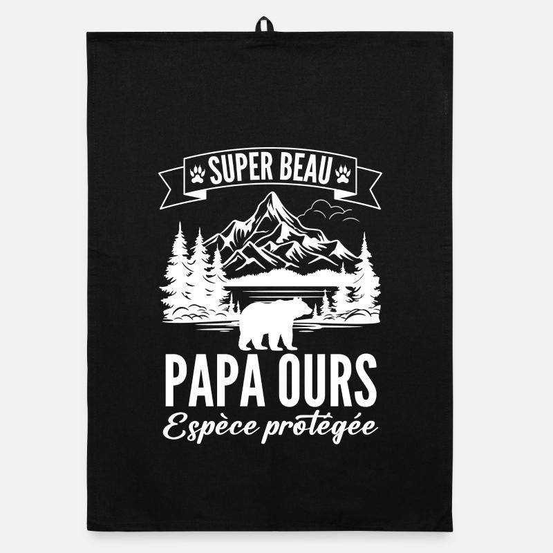 Super beau papa ours Torchon bio