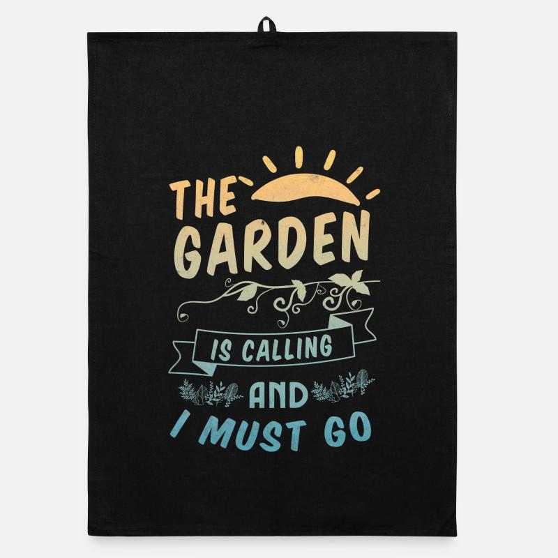 The garden is calling And I Must Go 3 Organic dish towel