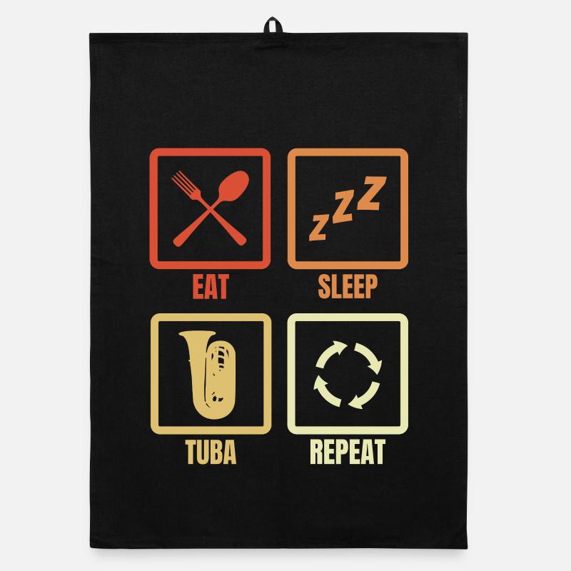 Manger Dormir Tuba Répéter Torchon bio