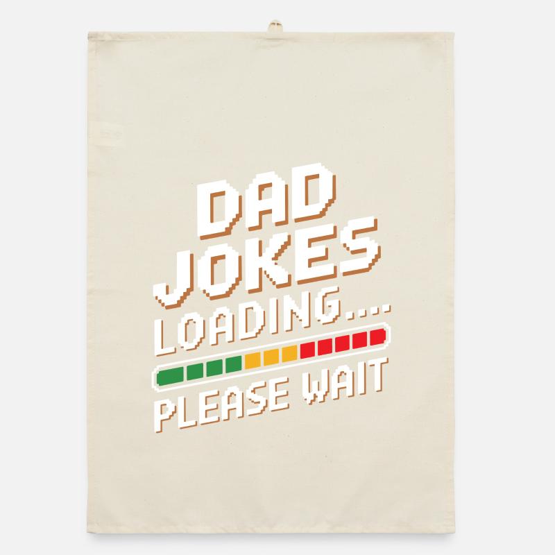 Dad Jokes Loading - Pixel Retro Humor Father Gift Torchon bio