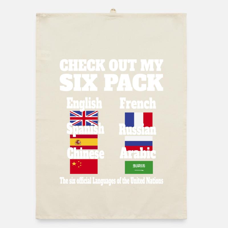 Languages Sixpack Organic dish towel