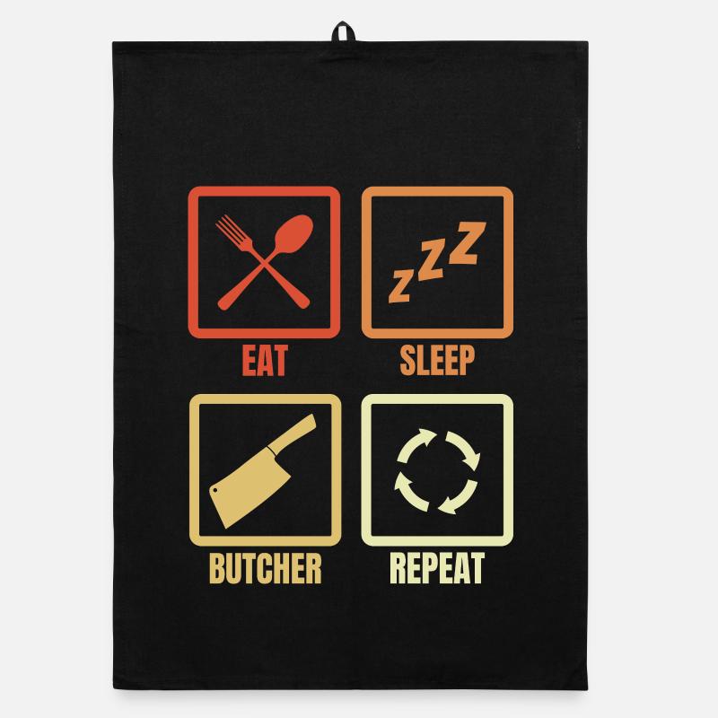 Manger Dormir Boucher Répéter Torchon bio